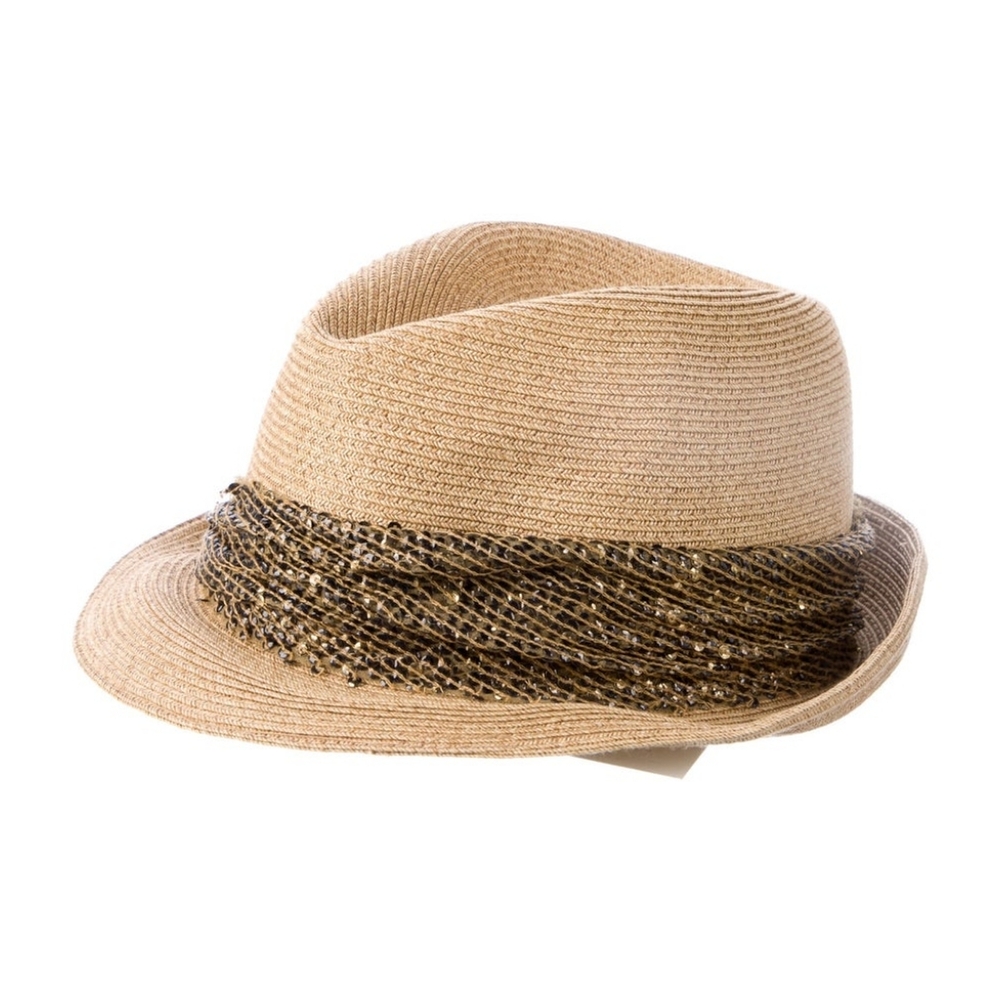 Rare Eugenia Kim straw hat with sequins
